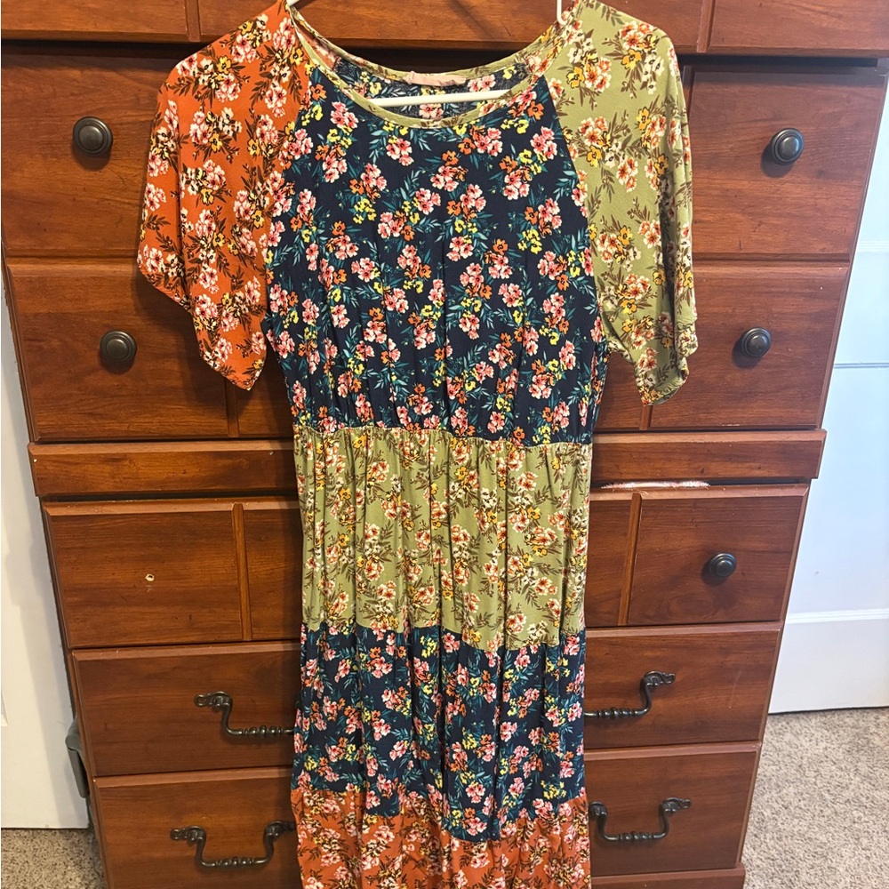 Floral Patchwork Dress